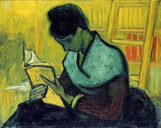 A Novel Reader Poster Print by Vincent Van Gogh - 8 x 10 - Small