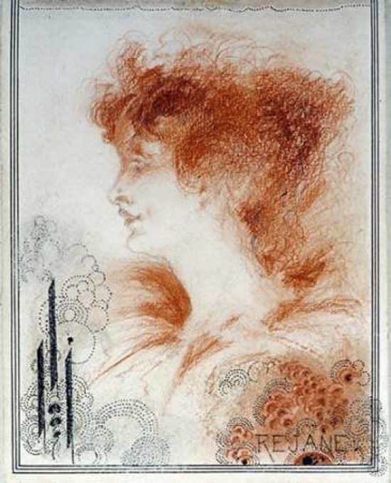 Rejane Poster Print by Aubrey Beardsley - 10 x 12 - Small
