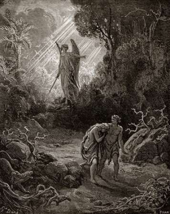 Adam & Eve - The Expulsion From The Garden - 11 x 14 - Small