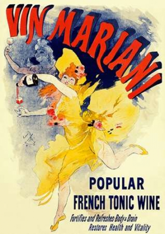 Bentley Global Arts PDX295715LARGE Vin Mariani & Popular French Tonic Wine Poster Print by Jules Cheret, 20 x 28 - Large