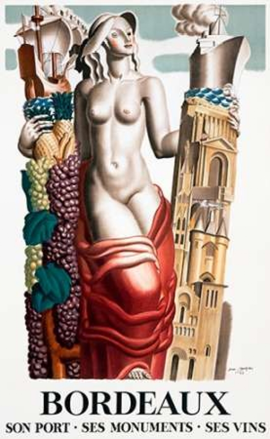 Bordeaux Poster Print by Jean Dupas - 12 x 18 - Small