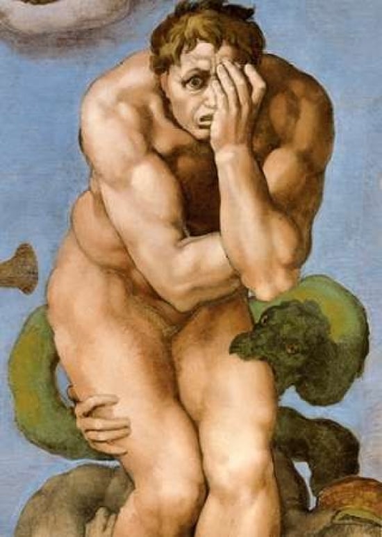 Detail From The Last Judgement 26 Poster Print by Michelangelo, 20 x 28 - Large