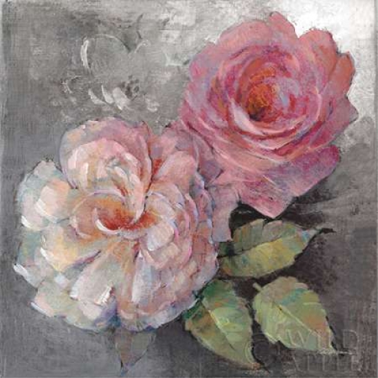 Roses On Gray I Crop Poster Print by Peter Mcgowan, 12 x 12 - Small