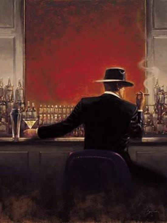 Picture of Art In Motion PDX284LYN1000SMALL Cigar Bar Poster Print by Brent Lynch&#44; 11 x 14 - Small