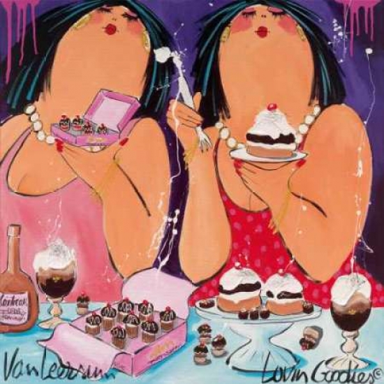Picture of ArtLine PDXGA0116301SMALL Lovin Goodies Poster Print by El Van Leersum&#44; 12 x 12 - Small