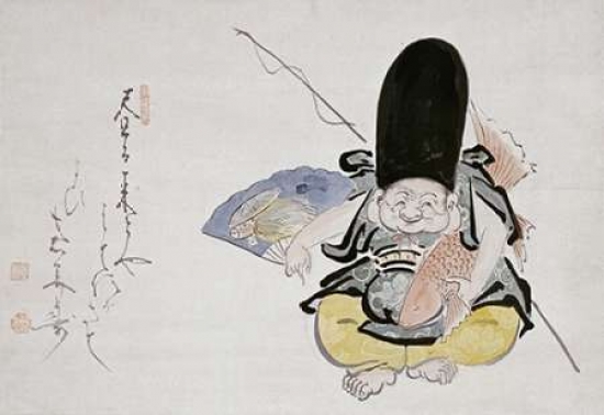 Ebisu Dancing with A Poem - Small