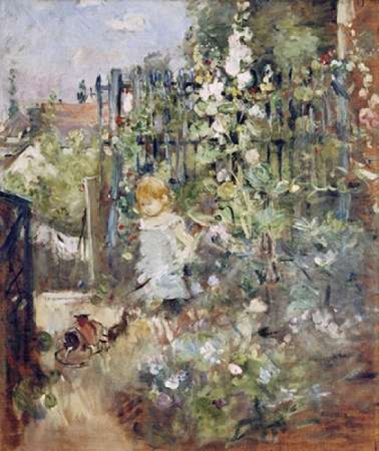 Bentley Global Arts PDX265288SMALL A Child in The Rosebeds Poster Print by Berthe Morisot, 10 x 12 - Small