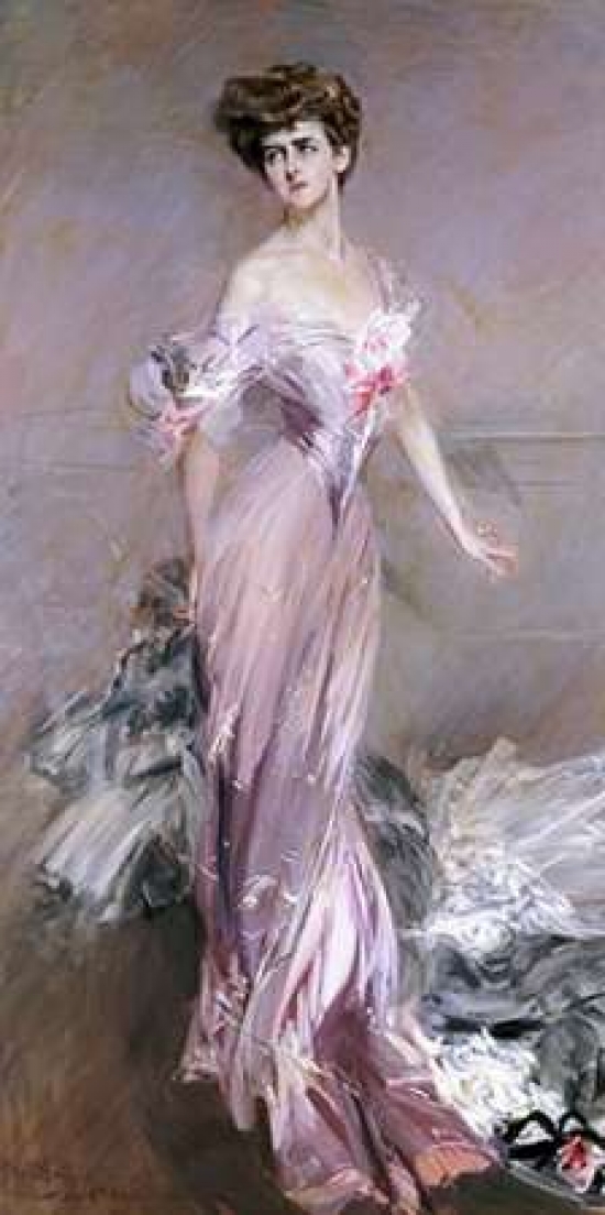 Bentley Global Arts PDX267758SMALL Portrait of Mrs. Howard-Johnston Poster Print by Giovanni Boldini, 10 x 20 - Small