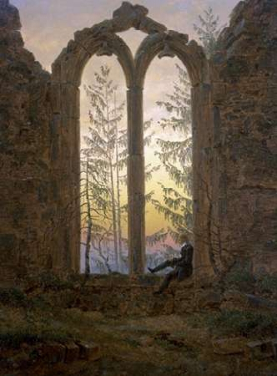 A Dreamer Poster Print by Caspar David Friedrich, 9 x 12 - Small