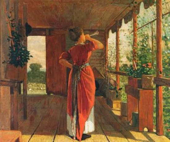 The Dinner Horn Poster Print by Winslow Homer, 10 x 12 - Small