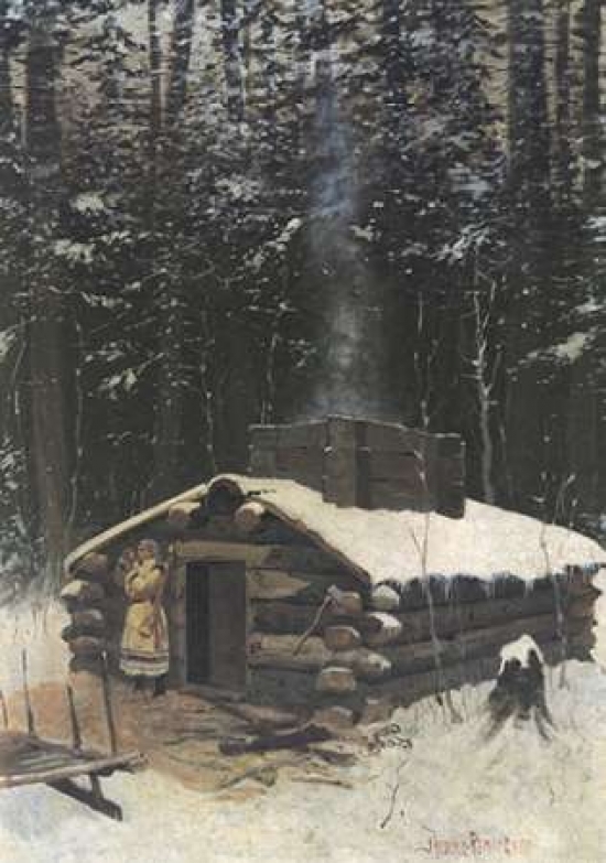 Antoines Cabin Poster Print by Frederic Remington, 20 x 28 - Large