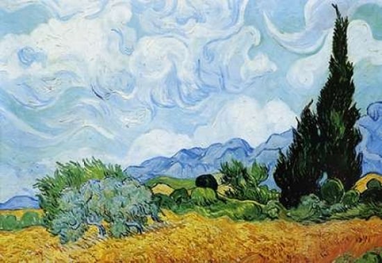 Wheat Field with Cypresses Poster Print by Vincent Van Gogh, 20 x 28 - Large -  Time2Play, TI677133