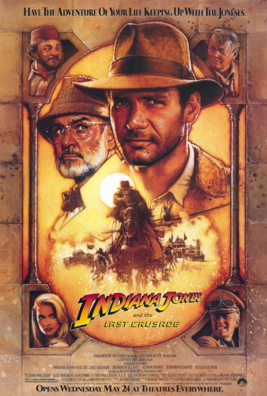 MOVCF2400 Indiana Jones & The Last Crusade Movie Poster Print, 27 x 40 -  Pop Culture Graphics