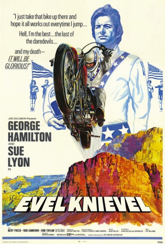 MOVEF9427 Evel Knievel Movie Poster Print, 27 x 40