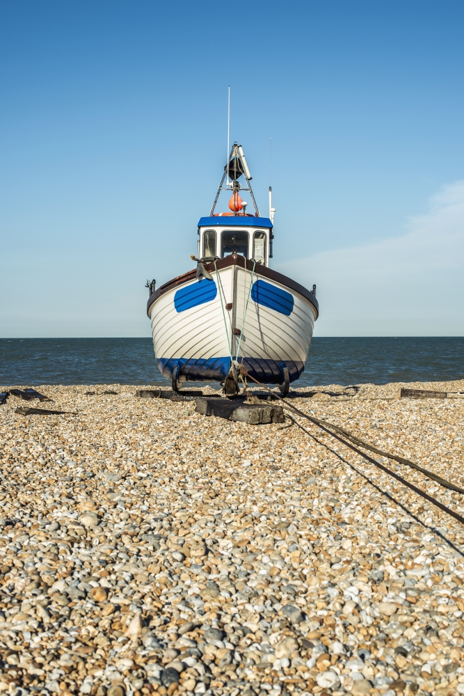 DPI12282870LARGE A Boat on A Shingle Beach - Dungeness Kent England Poster Print - 24 x 38 in. - Large