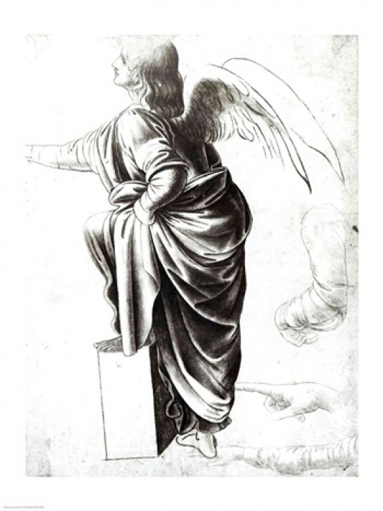 Study of An Angel Poster Print by Leonardo Da Vinci - 18 x 24 in.