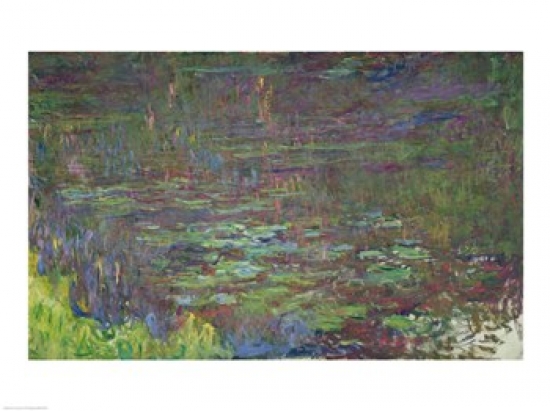 Picture of Posterazzi BALXIR160452 Waterlilies at Sunset Detail From The Right Hand Side 1915-26 Poster Print by Claude Monet - 24 x 18 in.