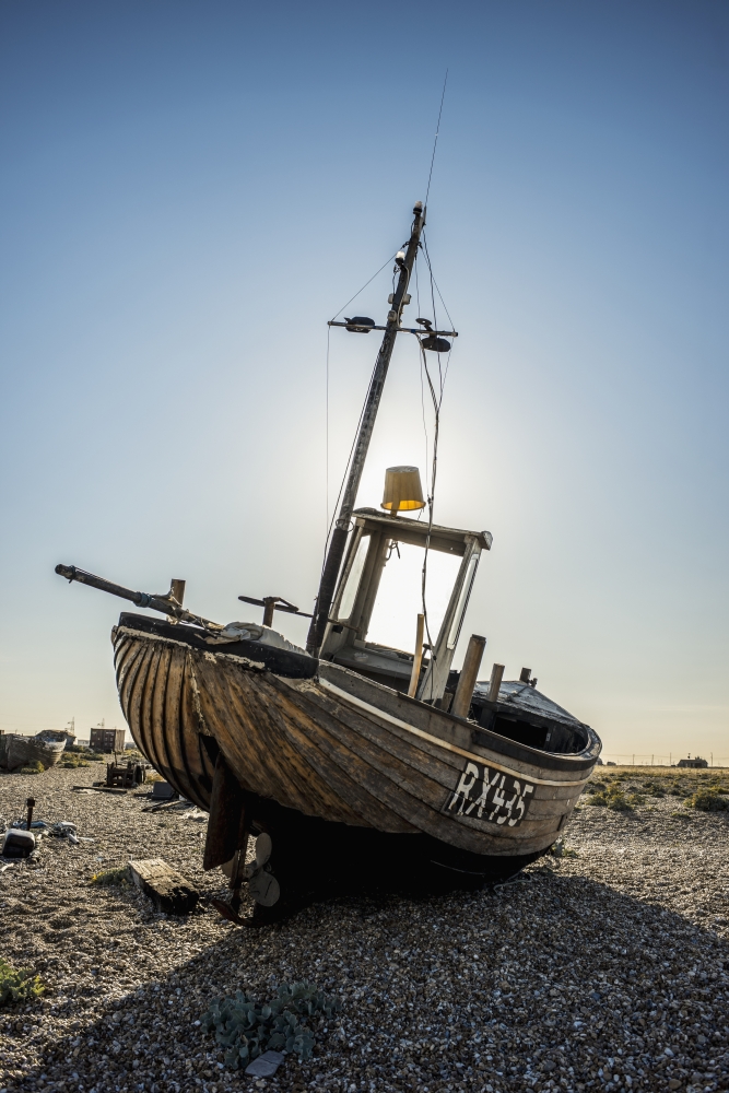 DPI12282873LARGE Old Boat on A Shingle Beach - Dungeness Kent England Poster Print - 24 x 38 in. - Large
