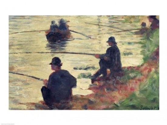 Picture of Posterazzi BALXIR181073LARGE Anglers Study for La Grande Jatte 1883 Poster Print by Georges Seurat - 36 x 24 in. - Large