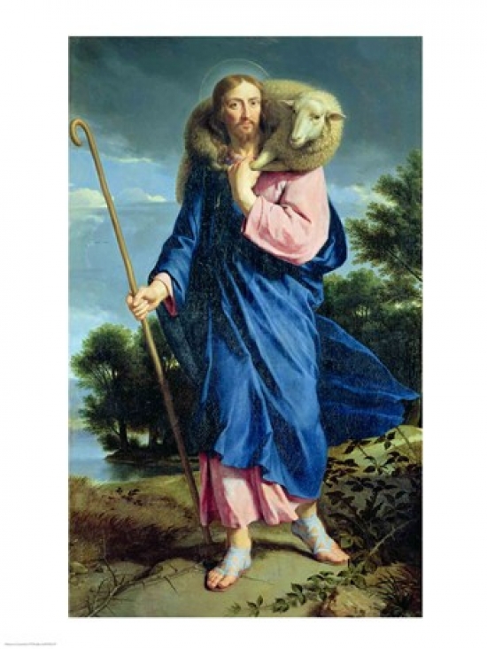 Picture of Posterazzi BALXIR182175 The Good Shepherd Poster Print by Philippe De Champaigne - 18 x 24 in.