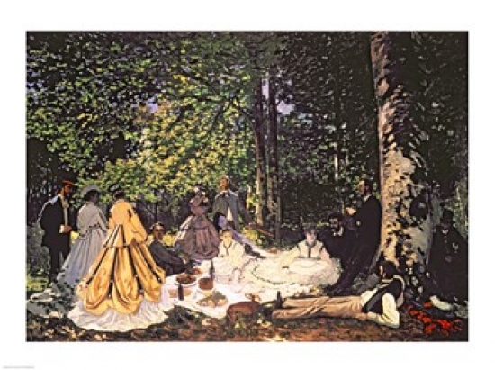 Le Dejeuner Sur LHerbe 1866 Poster Print by Claude Monet