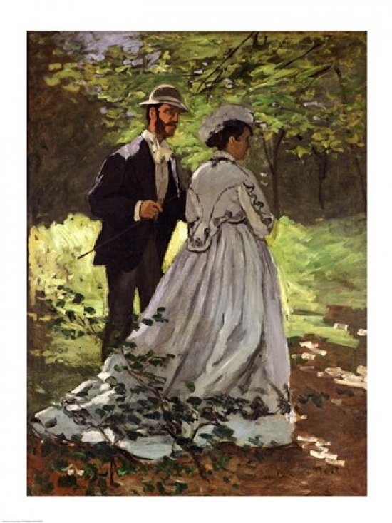 Picture of Posterazzi BALXIR19983 The Promenaders Or Bazille & Camille 1865 Poster Print by Claude Monet - 18 x 24 in.
