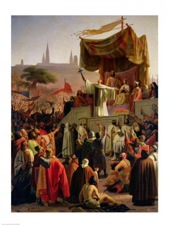 BALXIR200588LARGE St. Bernard Preaching The Second Crusade in Vezelay Poster Print by Emile Signol - 24 x 36 in. - Large