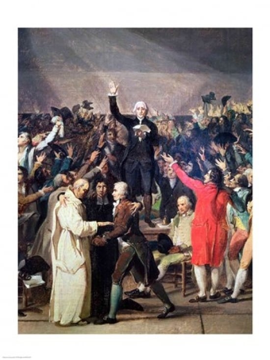 Picture of Posterazzi BALXIR201579LARGE The Tennis Court Oath 20th June 1789 Poster Print by Jacques-Louis David - 24 x 36 in. - Large