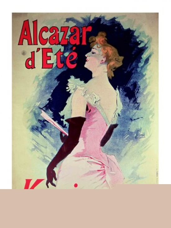 Poster Advertising Alcazar DEte Starring Kanjarowa Poster Print by Jules Cheret  18 x 24 in