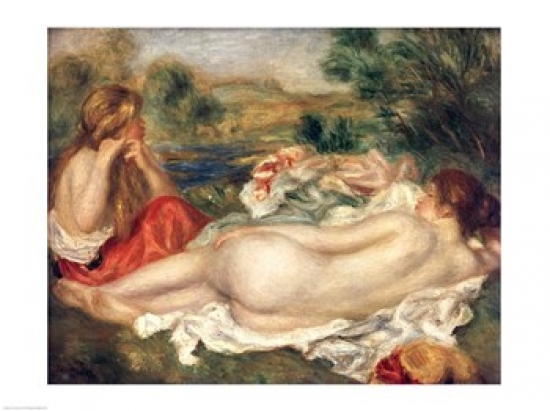 Two Bathers 1896 Poster Print by Pierre-Auguste Renoir - 24 x 18 in.