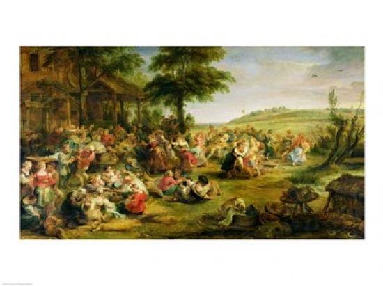 The Kermesse Poster Print by Peter Paul Rubens - 24 x 18 in.