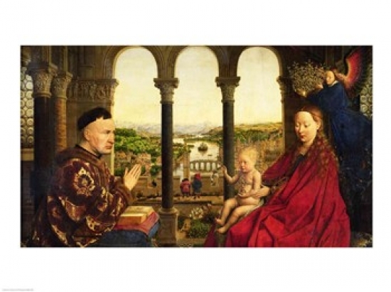 Picture of Posterazzi BALXIR351687LARGE The Rolin Madonna Poster Print by Jan Van Eyck - 36 x 24 in. - Large