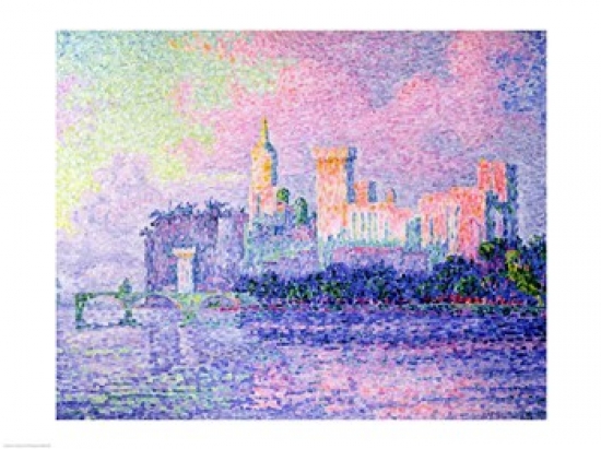 Picture of Posterazzi BALXIR37005 The Chateau Des Papes Avignon 1900 Poster Print by Paul Signac - 24 x 18 in.