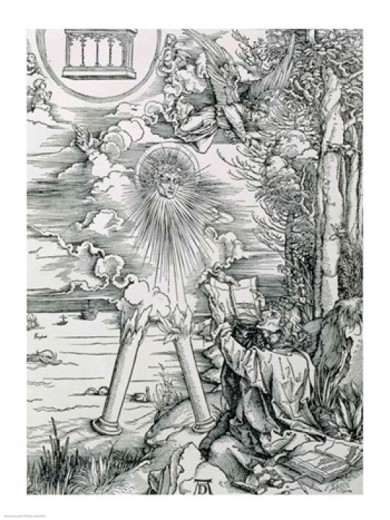 BALXAM78002 St. John Devouring The Book From The Apocalypse Poster Print by Albrecht Durer - 18 x 24 in.