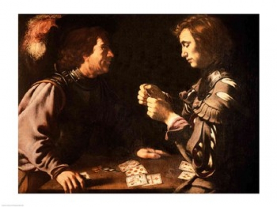 The Gamblers Poster Print by Caravaggio - 24 x 18 in.