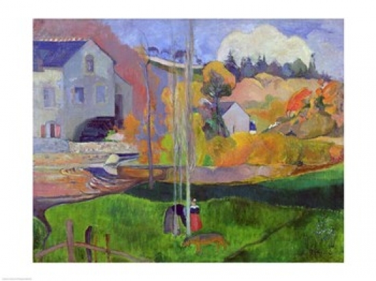 Picture of Posterazzi BALXIR37621LARGE Brittany Landscape - The David Mill 1894 Poster Print by Paul Gauguin - 36 x 24 in. - Large