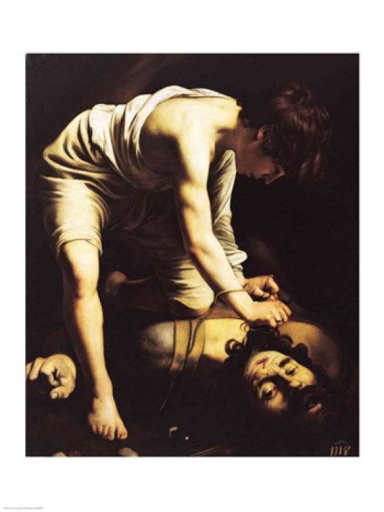 Picture of Posterazzi BALXIR38076 David Victorious Over Goliath C.1600 Poster Print by Caravaggio - 18 x 24 in.
