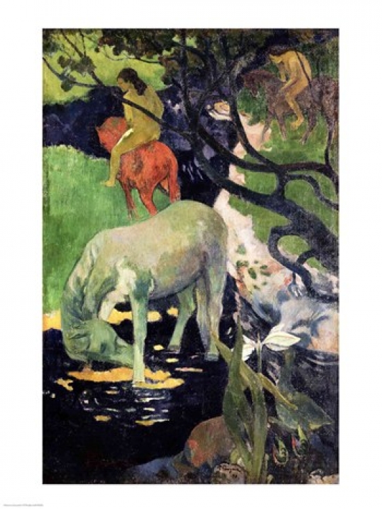 Picture of Posterazzi BALXIR38962 The White Horse 1898 Poster Print by Paul Gauguin - 18 x 24 in.