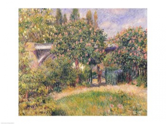 BALXIR39172 Railway Bridge at Chatou 1881 Poster Print by Pierre-Auguste Renoir - 24 x 18 in.