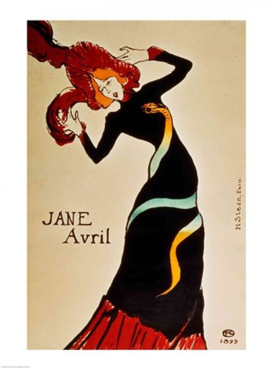 Picture of Posterazzi BALXIR4635 Jane Avril Poster Print by Henri De Toulouse-Lautrec - 18 x 24 in.