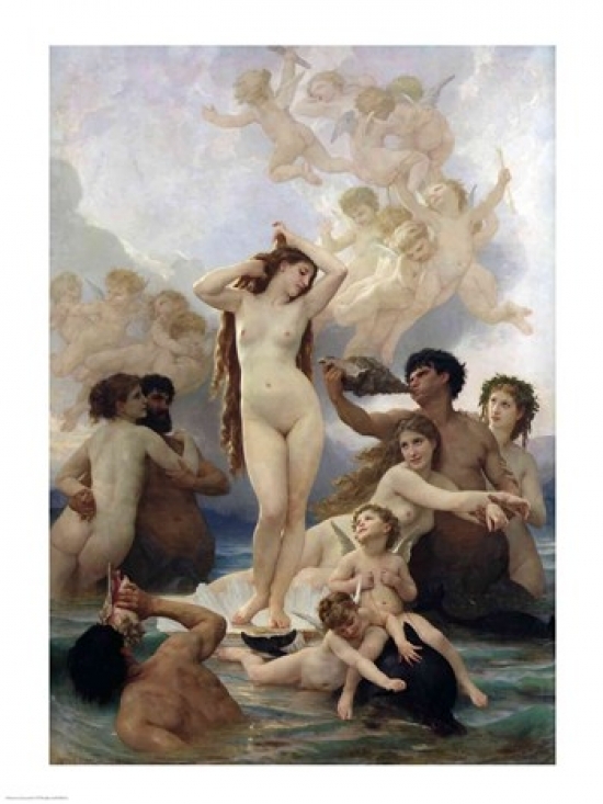 Picture of Posterazzi BALXIR60411LARGE The Birth of Venus 1879 Poster Print by William A. Bouguereau - 24 x 36 in. - Large