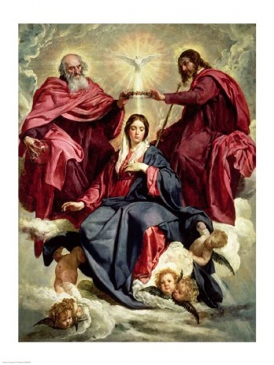 Picture of Posterazzi BALXIR61813LARGE Coronation of The Virgin Poster Print by Diego Velazquez - 24 x 36 in. - Large