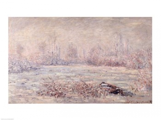 Picture of Posterazzi BALXIR82364LARGE Frost Near Vetheuil 1880 Poster Print by Claude Monet - 36 x 24 in. - Large