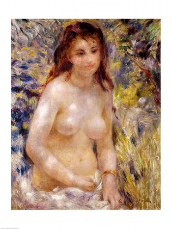 BALXIR83752 Study Torso Effect of Sunlight Poster Print by Pierre-Auguste Renoir - 18 x 24 in.