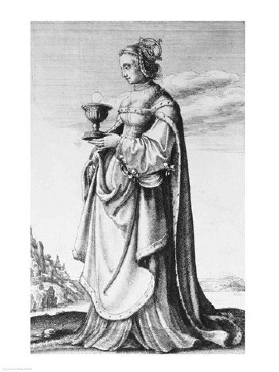 St. Barbara Poster Print by Hans Holbein - 24 x 36 in. - Large