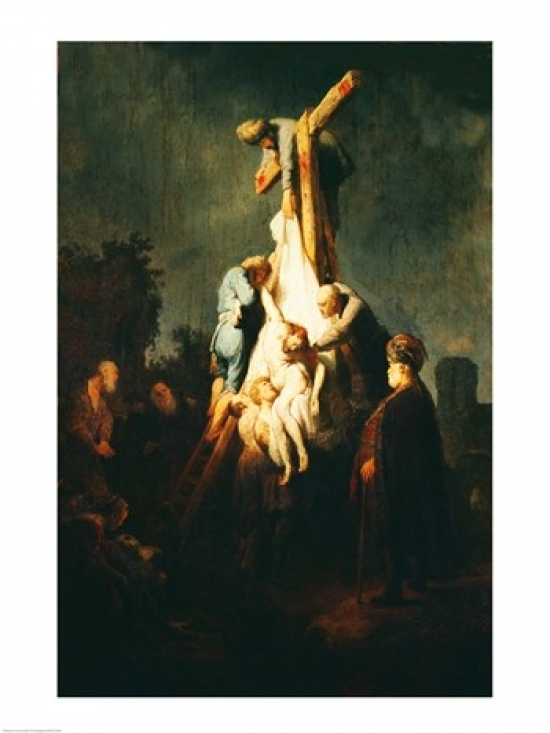 Picture of Posterazzi BALXIR172603LARGE The Deposition Poster Print by Rembrandt Van Rijn - 24 x 36 in. - Large
