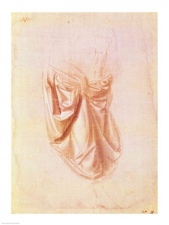Drapery Study Poster Print by Leonardo Da Vinci - 24 x 36 in. - Large