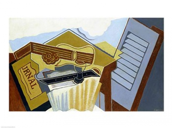 Still Life with A White Cloud Poster Print by Juan Gris - 24 x 18 in.