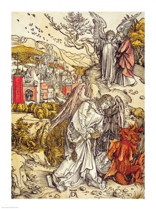 Angel with The Key of The Abyss 1498 Poster Print by Albrecht Durer - 24 x 36 in. - Large