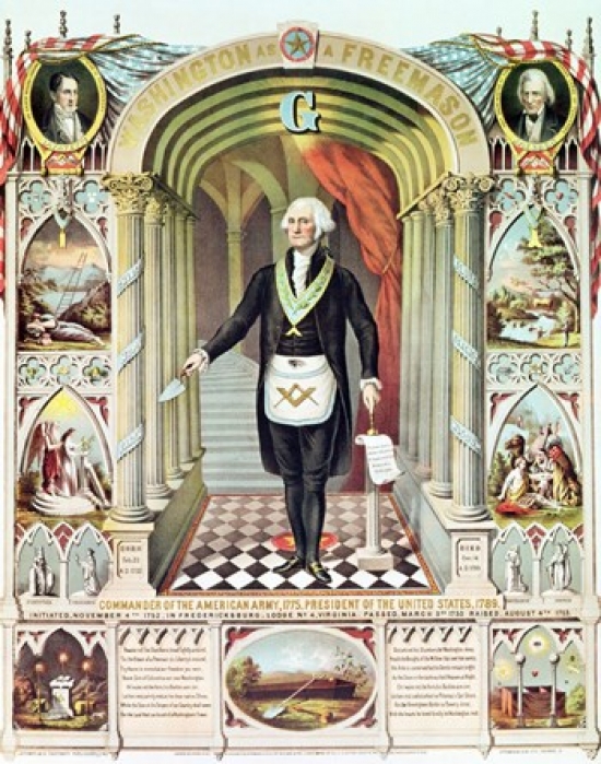 George Washington As A Freemason Poster Print - 11 x 14 in.
